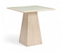 Atrium 36" Glass And Cane Top With Solid Wood Base Counter Height Table - Natural