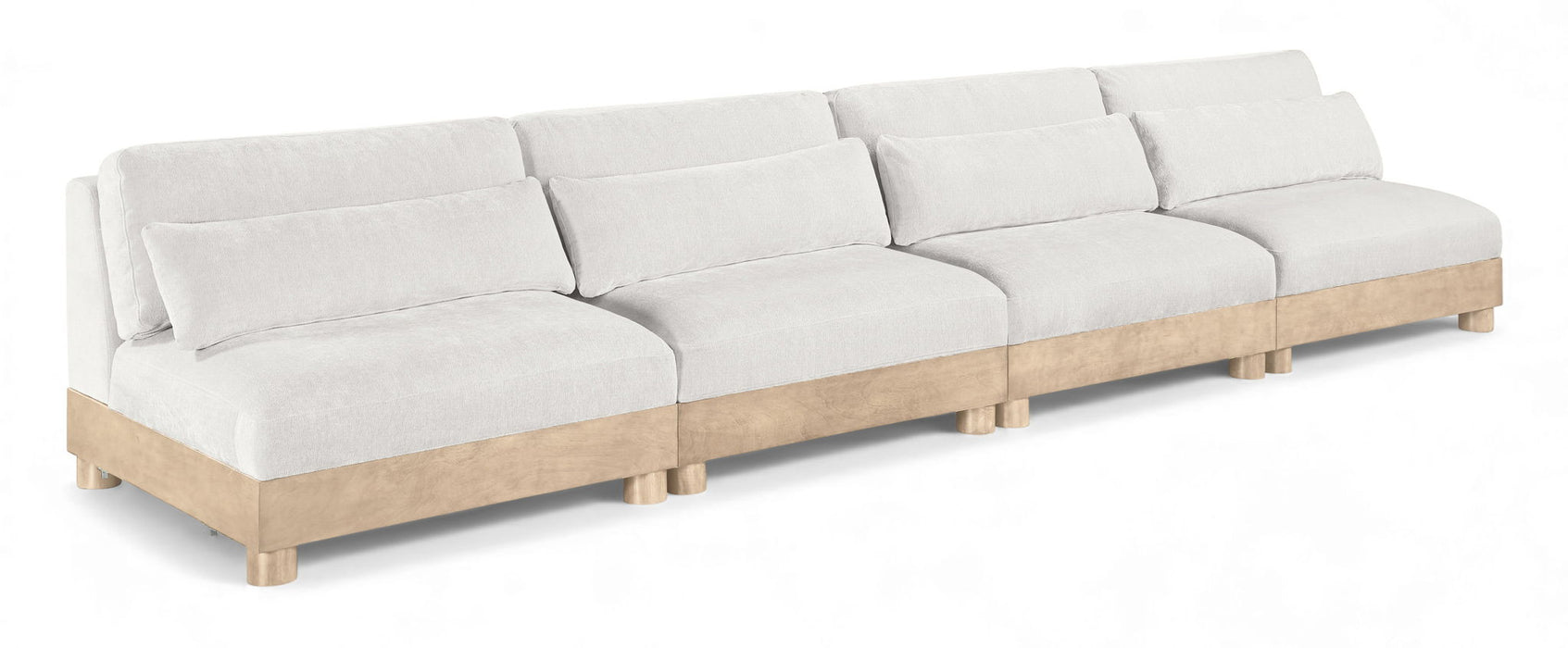 Turin 160" Chenille Fabric Upholstered 4pc. Modular Sofa
