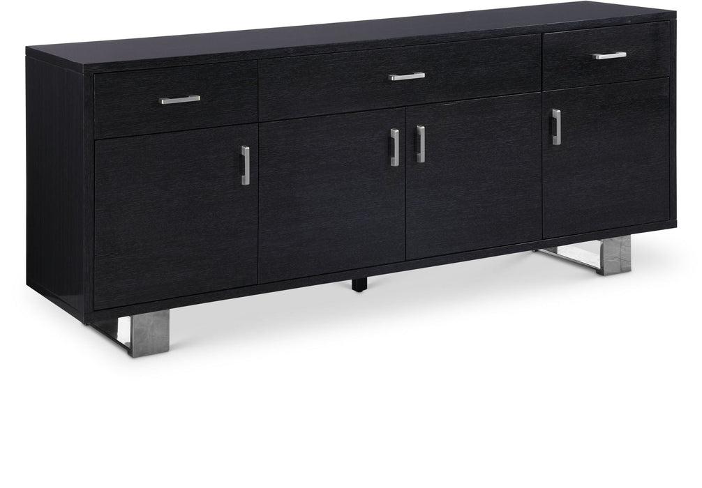 Excel Lacquer Finish And Stainless Steel Sideboard / Buffet