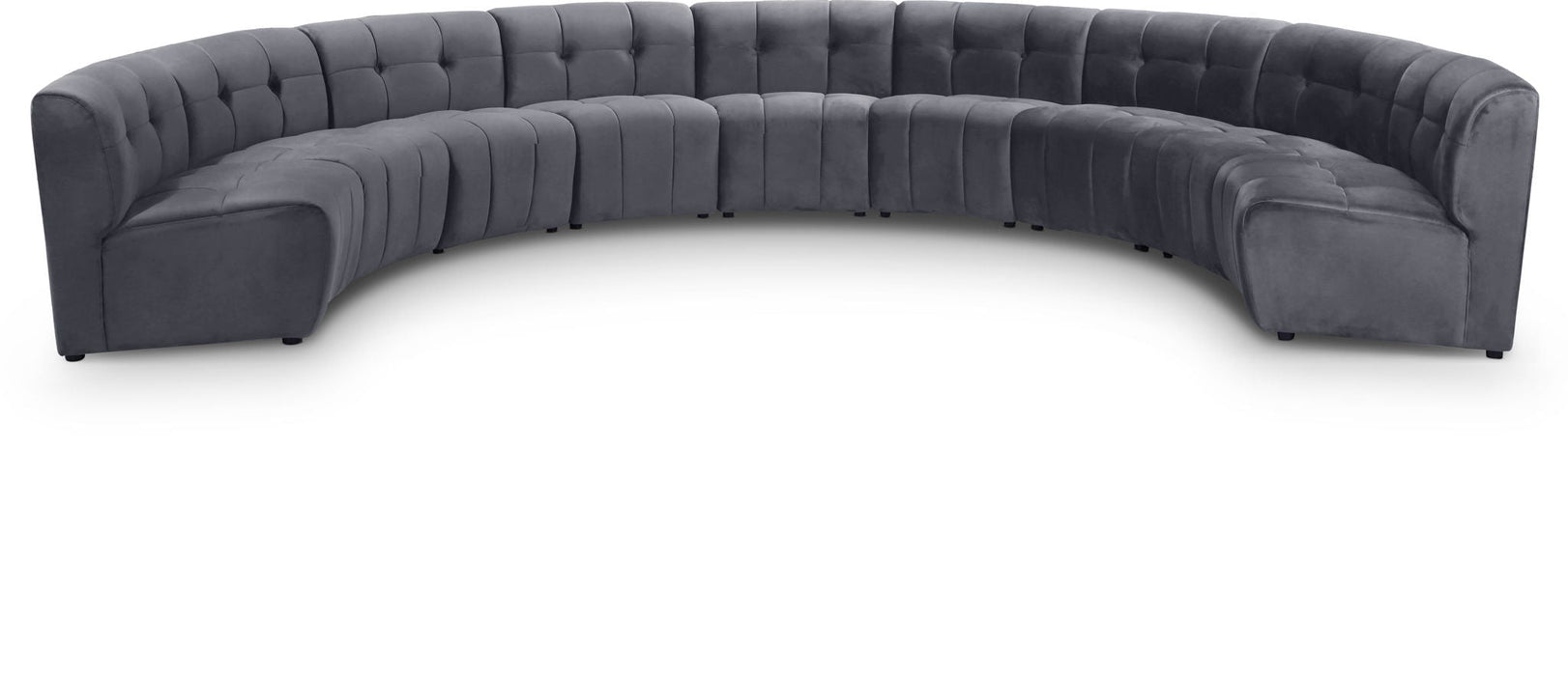 Limitless 177.5" Velvet Upholstered 9pc. Modular Sectional
