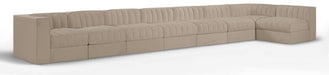 Rummi 213" Velvet Performance Fabric Upholstered 8pc. Modular Sectional