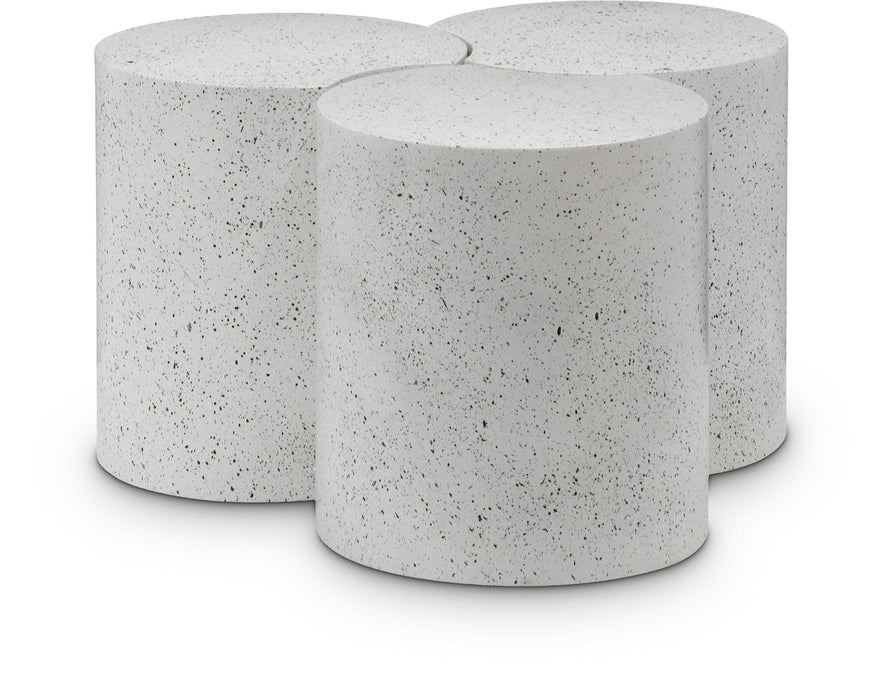 Dimple Terrazzo Pattern Iron Nesting 3pc. Modular Coffee Table
