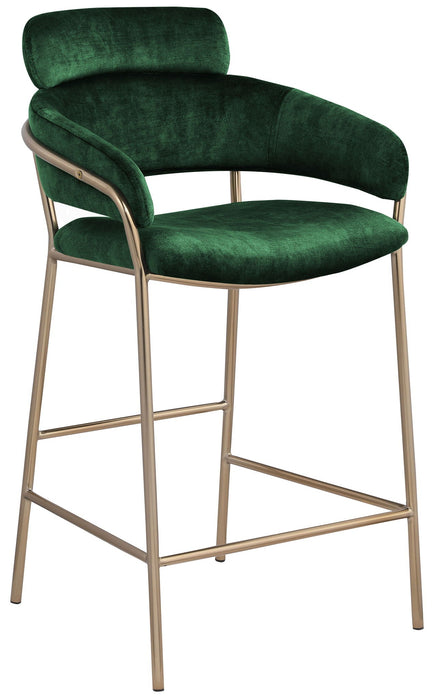 Yara Velvet Upholstered Counter Stool