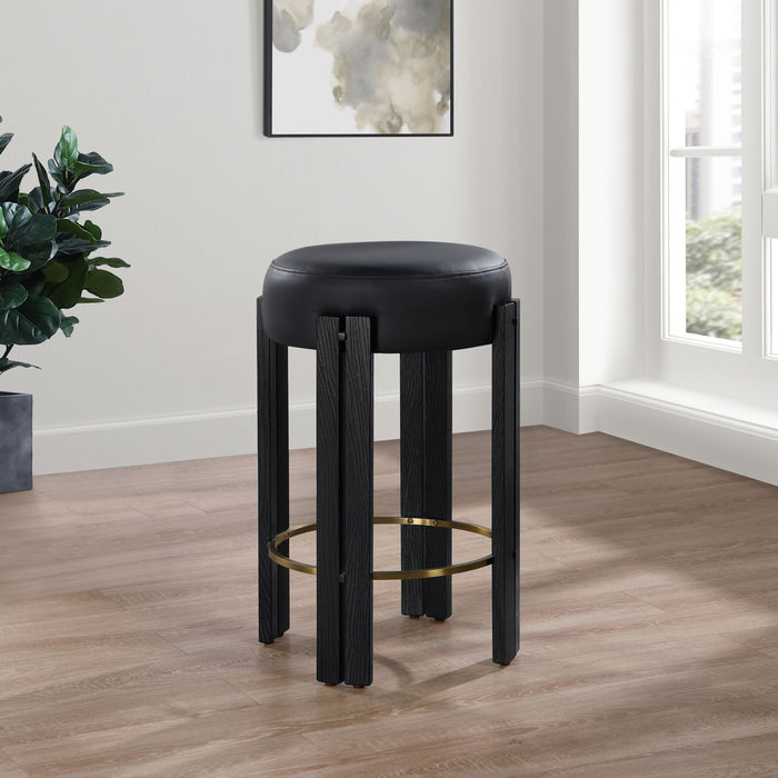 Harrison Vegan Leather Upholstered Counter Stool