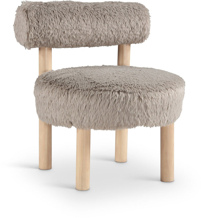 Ambre Vegan Shearling Fabric Upholstered Accent Chair