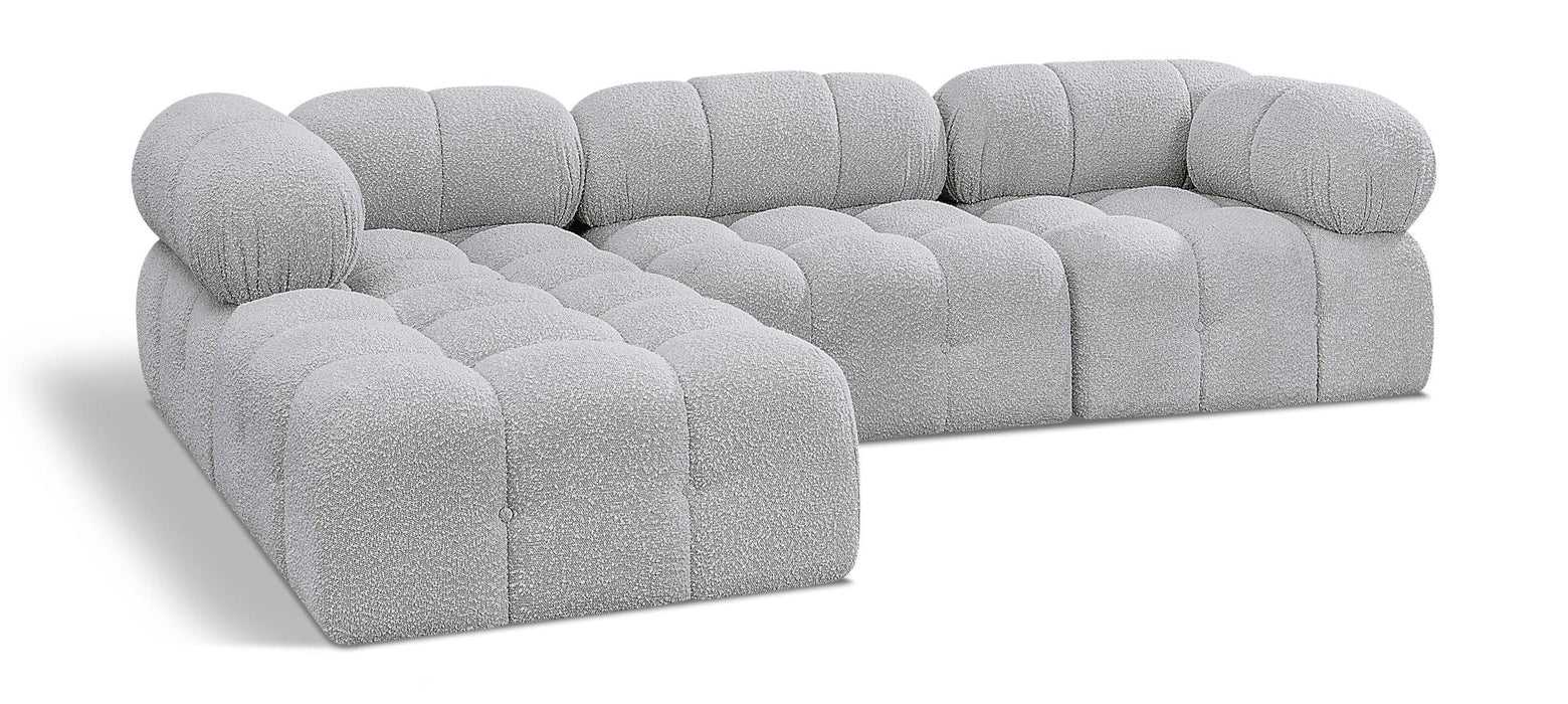 Seccional modular tapizado de bouclé Ames de 102" de 4 piezas