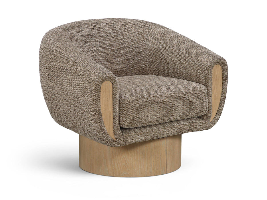 Avella Interwoven Fabric Upholstered Swivel Chair