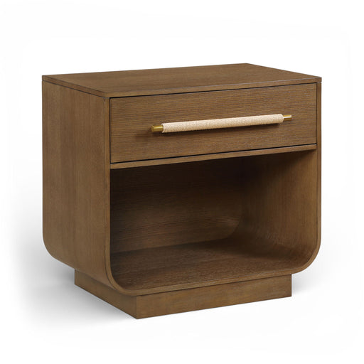 Sorell 28" Rattan Handle And Solid Wood Nightstand