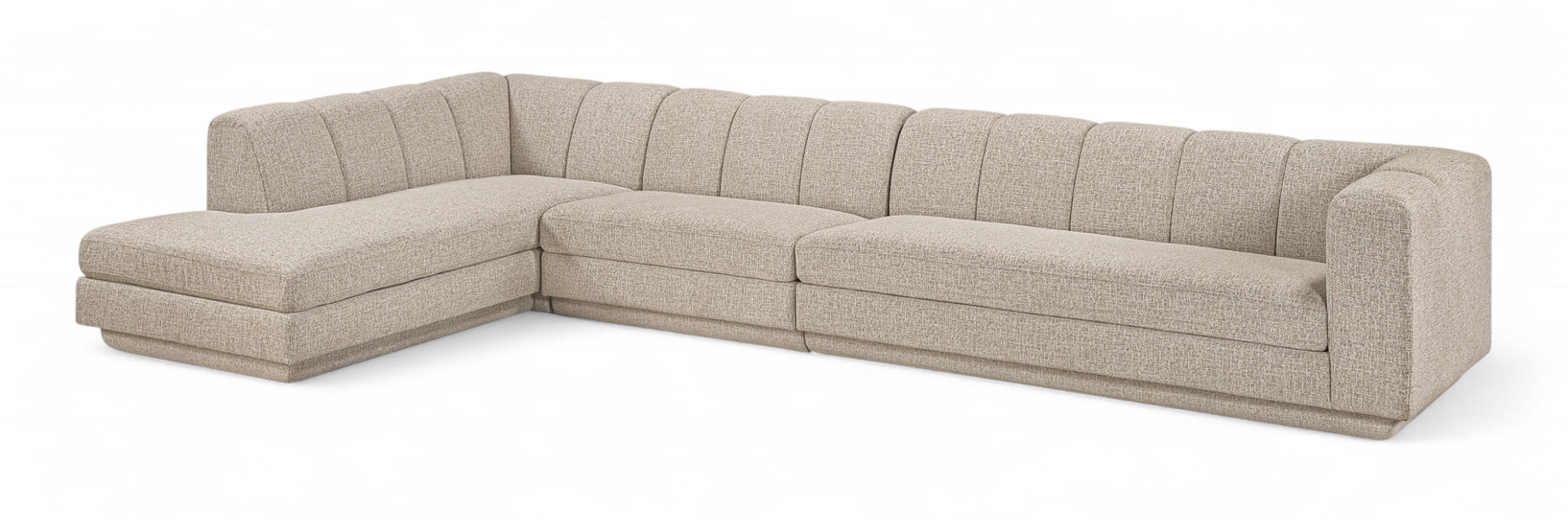 Seccional modular tapizado de tela Modari de 154.25" de 3 piezas