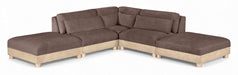 Turin 120" Chenille Fabric Upholstered 5pc. Modular Sectional