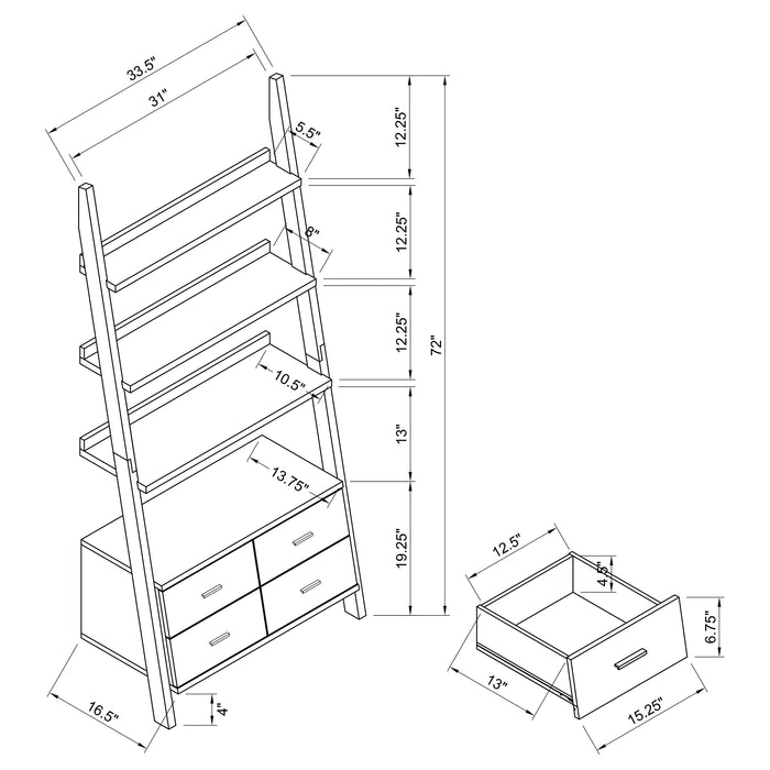 Colella 4-drawer Bookshelf