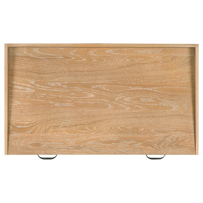 Fabian 38-inch Computer Desk with Keyboard Drawer Distressed Light Brown