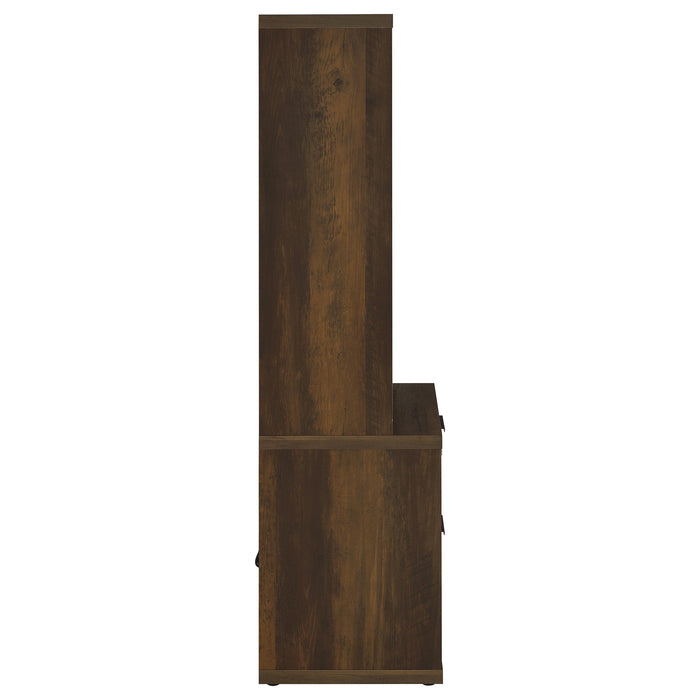 Westpark 3-shelf Bookcase USB and Lockable Drawer Dark Pine