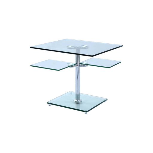 Contemporary Multi-Top Glass Lamp Table 8052-LT-CLR