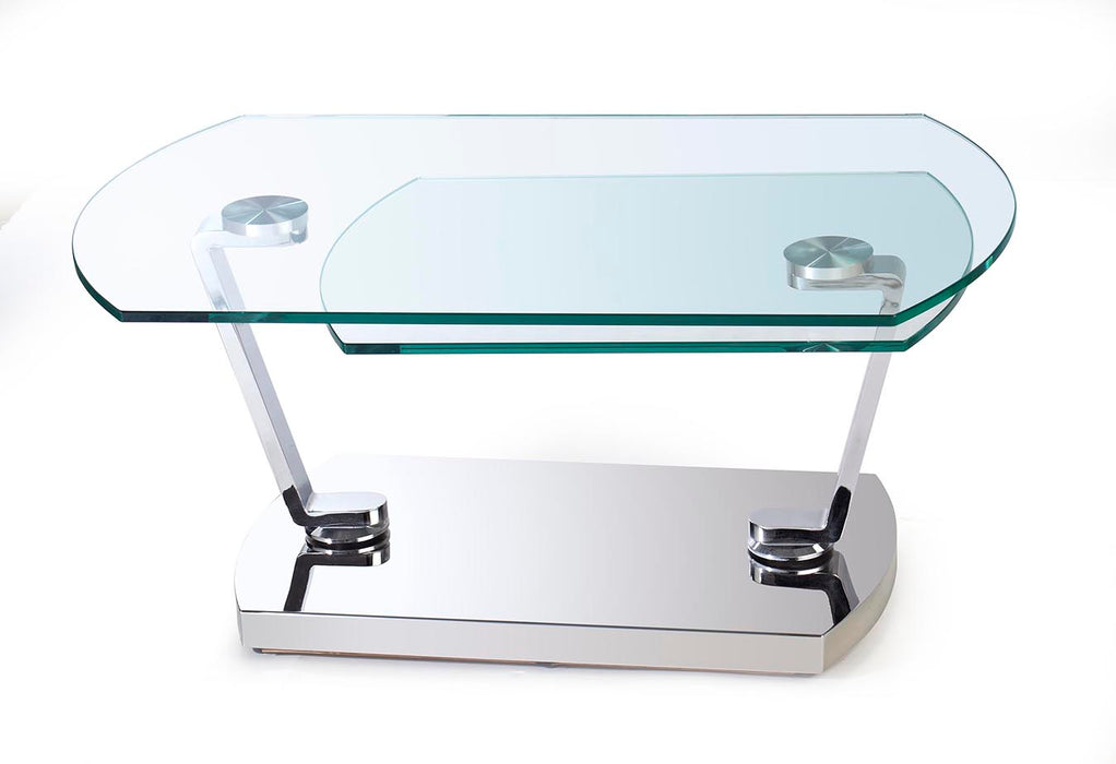 Contemporary Glass Top Motion Cocktail Table 8062-CT