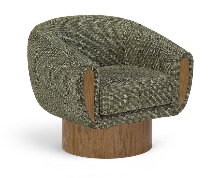 Avella Interwoven Fabric Upholstered Swivel Chair