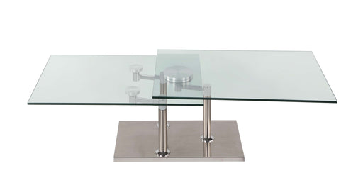 Contemporary Motion Dual Glass Top Cocktail Table 8164-CT