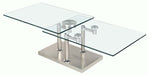 Contemporary Motion Dual Glass Top Cocktail Table 8164-CT