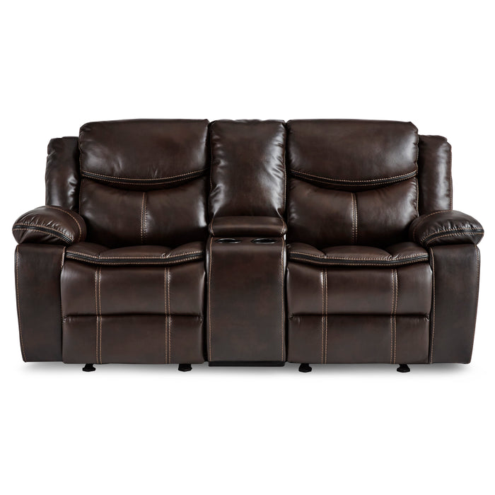 Bastrop Double Glider Reclining Love Seat with Center Console
