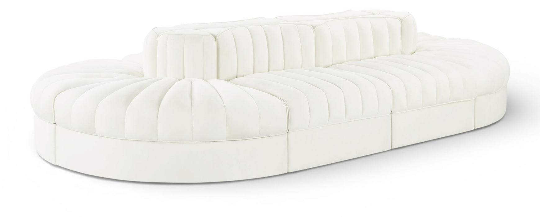 Rummi 156" Velvet Performance Fabric Upholstered 8pc. Modular Sectional