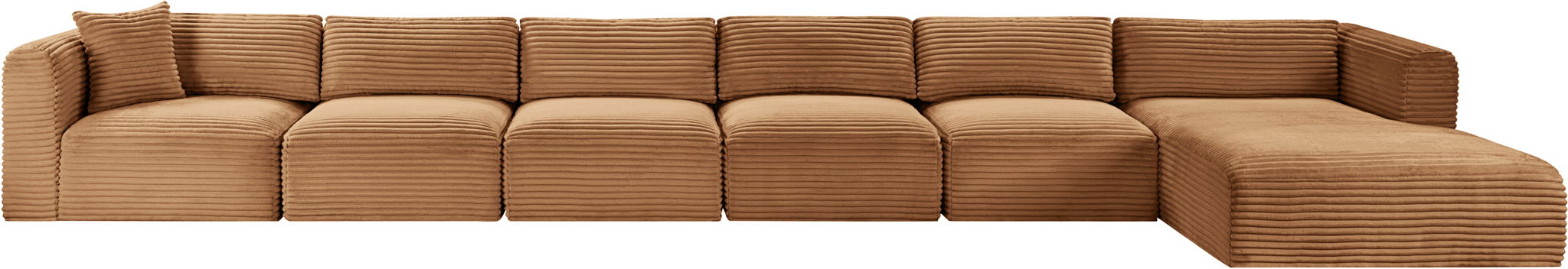 Shaggy 176" Corduroy Performance Fabric Upholstered Modular Sectional
