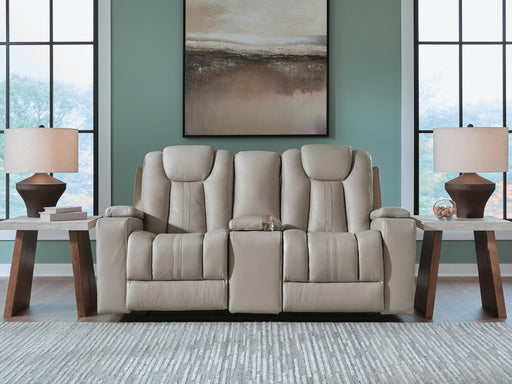 Elevate Edges Glider Reclining Loveseat with Console - Coin