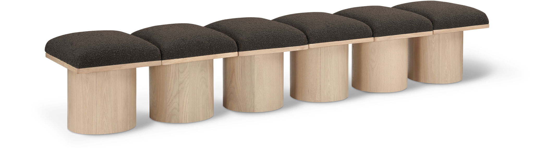 Pavilion Boucle Fabric Upholstered 6pc. Modular Bench