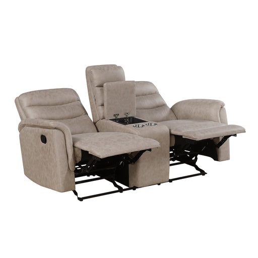 Metric Double Glider Reclining Love Seat with Center Console (8360TPE)