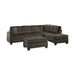 Emilio (3)3-Piece Reversible Sectional with Ottoman