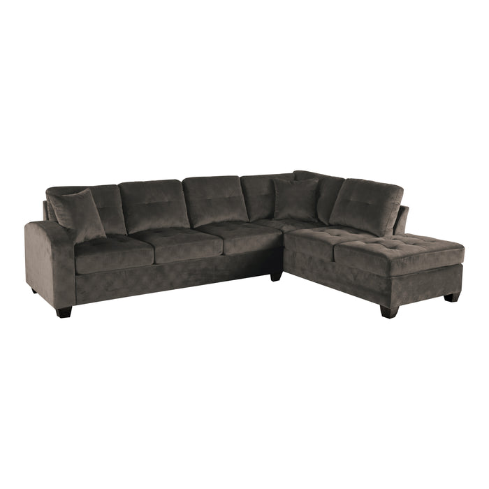 Emilio (3)3-Piece Reversible Sectional with Ottoman