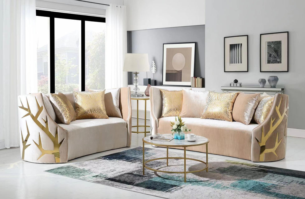 Cream Loveseat