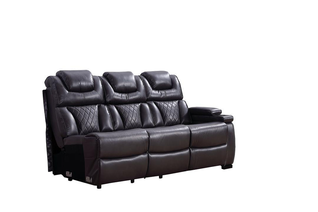 Wedge, LHF Loveseat w/Console /Speaker /Led Light/ Power Headrest, RHF Sofa w/Dropdown Table/