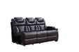 Wedge, LHF Loveseat w/Console /Speaker /Led Light/ Power Headrest, RHF Sofa w/Dropdown Table/