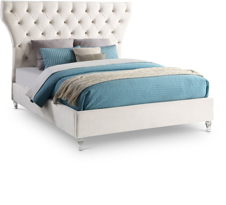 Kira Velvet Upholstered Bed