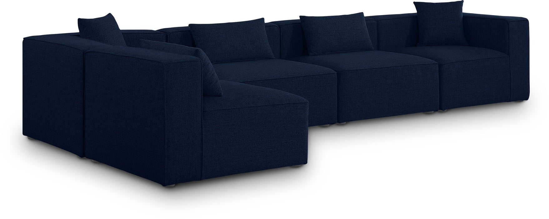 Cube 144" Fabric Upholstered 5pc Modular Sectional