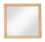 Fairfax 38" W X 40" H Solid Wood And Oak Veneer Frame Mirror