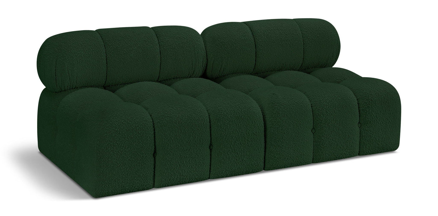Ames 68" Boucle Fabric Upholstered 2pc. Armless Modular Loveseat