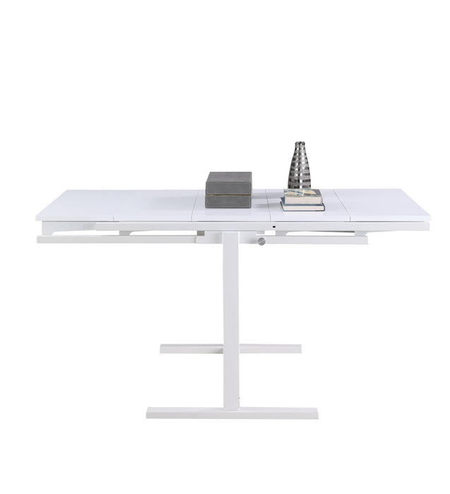 32" Convertible Bookshelf and Dining Table 8473-DT-WHT
