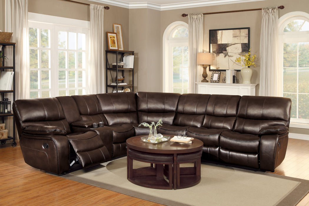 Pecos (4)4-Piece Modular Reclining Sectional with Left Console