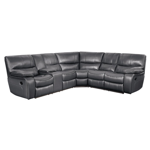  (3)3-Piece Reclining Sectional with Left Console 8480GRY*3SC