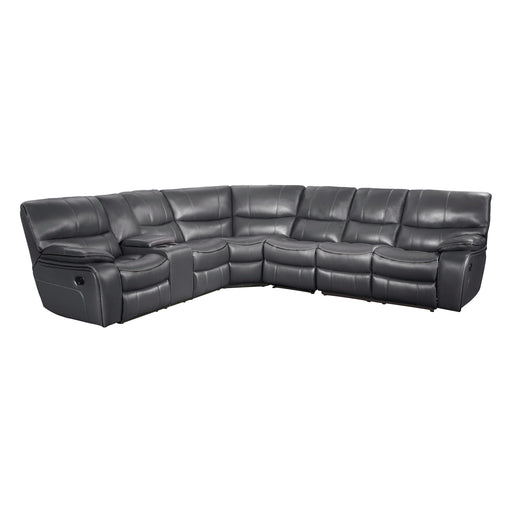  (4)4-Piece Modular Reclining Sectional with Left Console 8480GRY*4SC