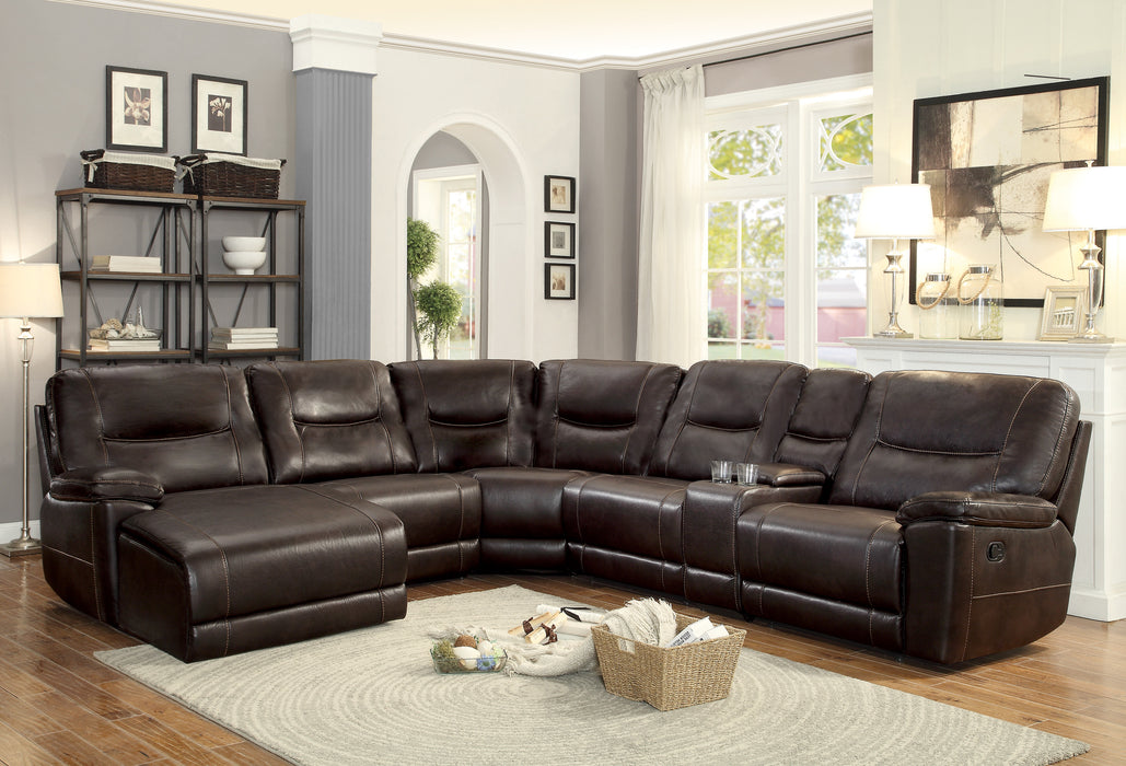 Columbus (6)6-Piece Modular Reclining Sectional with Left Chaise