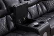 Wedge, LHF Loveseat w/Console /Speaker /Led Light/ Power Headrest, RHF Sofa w/Dropdown Table/