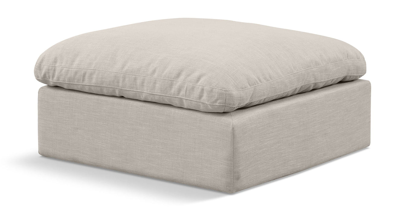 Indulge Linen Textured Fabric Upholstered Modular Ottoman