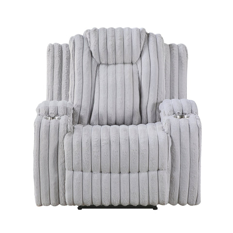 Sillón reclinable Phyllis con portavasos (8348GRY)
