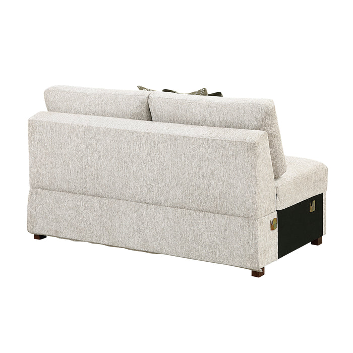 8548*5SC15ACLA4 4-Piece Sectional with Reversible Chaise, Pull-out Bed, Hidden Storage and Click Motion Back