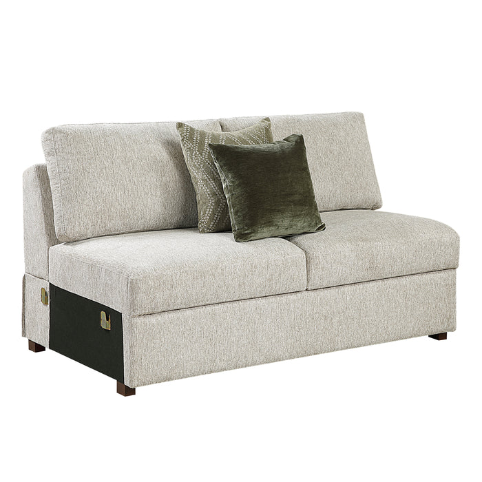 8548*5SC15ACLA4 4-Piece Sectional with Reversible Chaise, Pull-out Bed, Hidden Storage and Click Motion Back