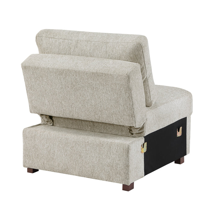 8548*4SCACCLA 3-Piece Sectional with Pull-out Bed and Click Motion Back