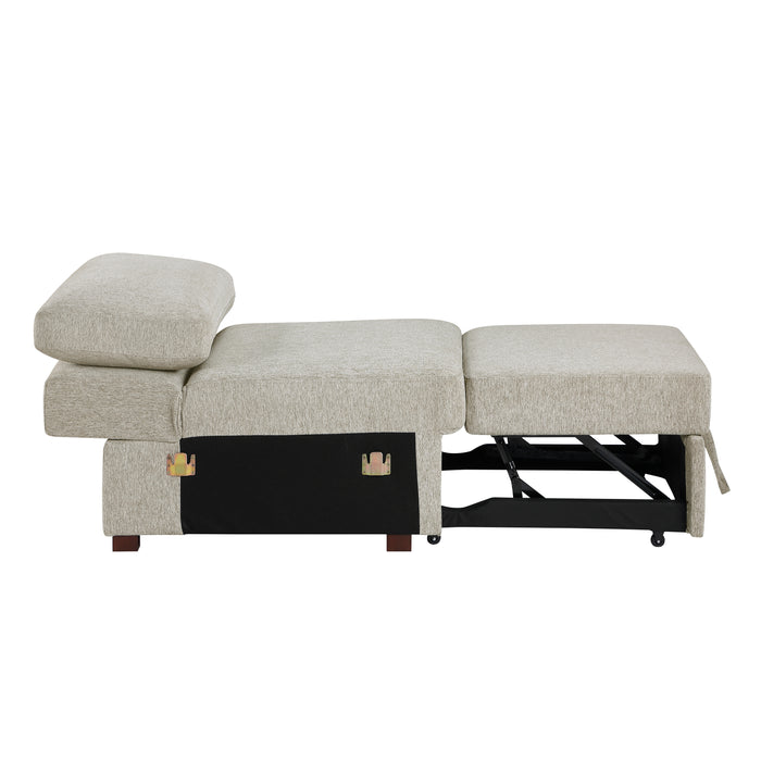 8548*5SCACCLA2 4-Piece Sectional with Reversible Chaise, Pull-out Bed, Hidden Storage and Click Motion Back