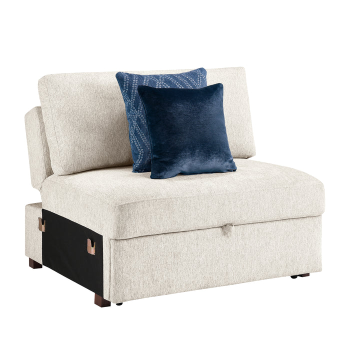 8548BE*4SC15ACLA 3-Piece Sectional with Pull-out Bed and Click Motion Back